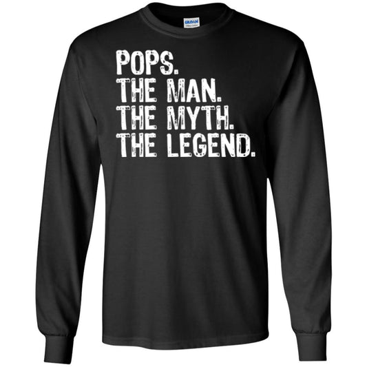 Daddy T-shirt Pops The Man The Myth The Legend Black