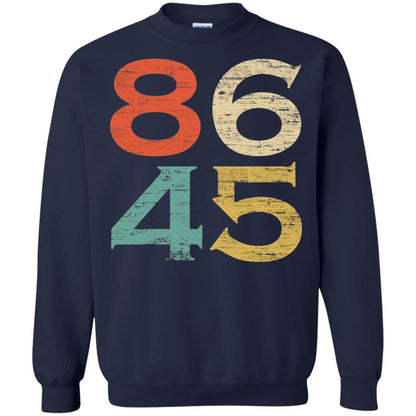 Classic Vintage Style 86 45 Anti Trump T-shirt Navy