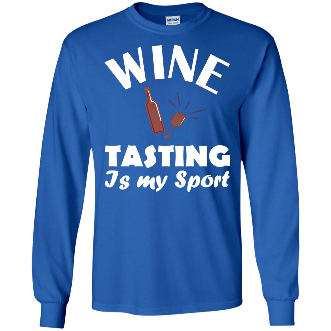 Wine Tasting Is My Sport Wine Lover Shirt Royal