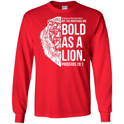 Christian T-shirt Bold As A Lion T-shirt Red