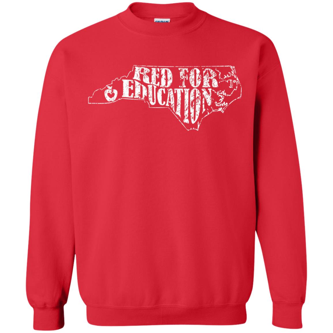 Distressed North Carolina Nc Red For Educator Shirt Red