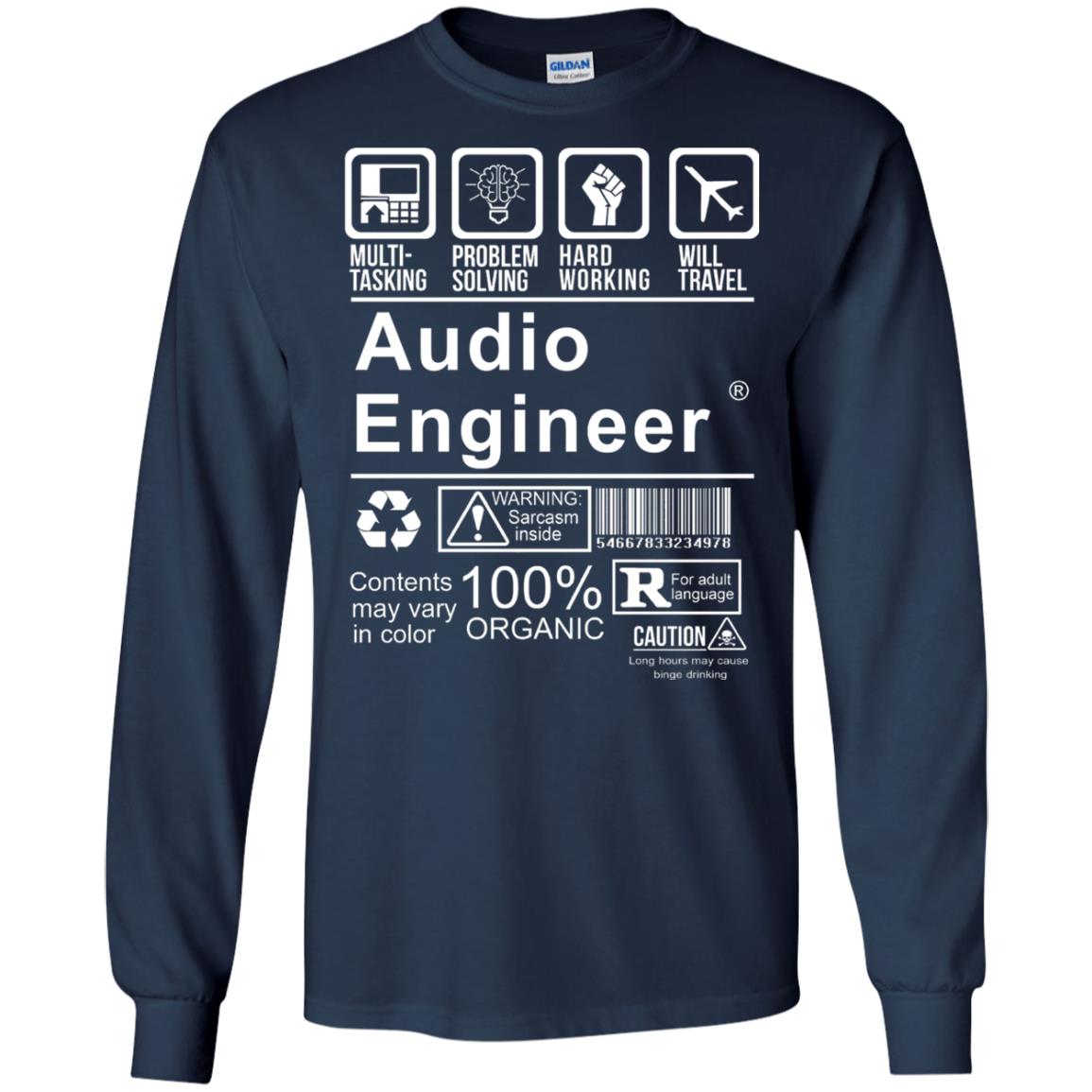 Audio Engineer Shirt Multi Tasking Problem Solving Navy