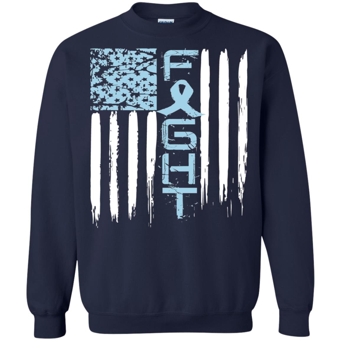 Fight Hope Prostate Cancer Awareness Cancer T-shirt Navy