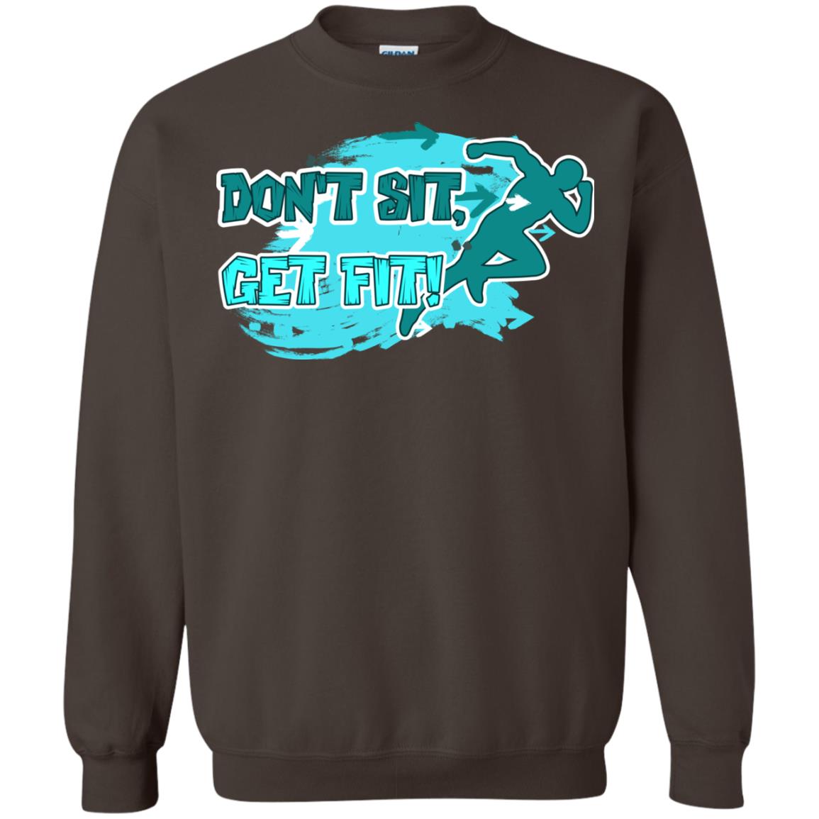 Dont Sit Get Fit Runner Shirt Dark Chocolate