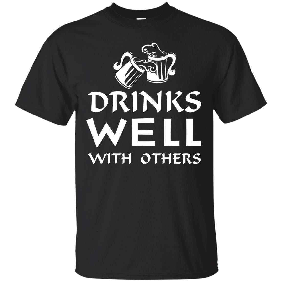 Drinks Well With Others St. Patrick_s Day T-shirt Black