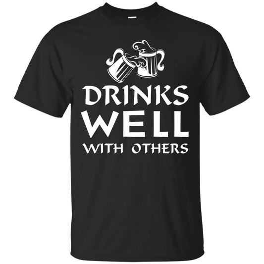 Drinks Well With Others St. Patrick_s Day T-shirt Black