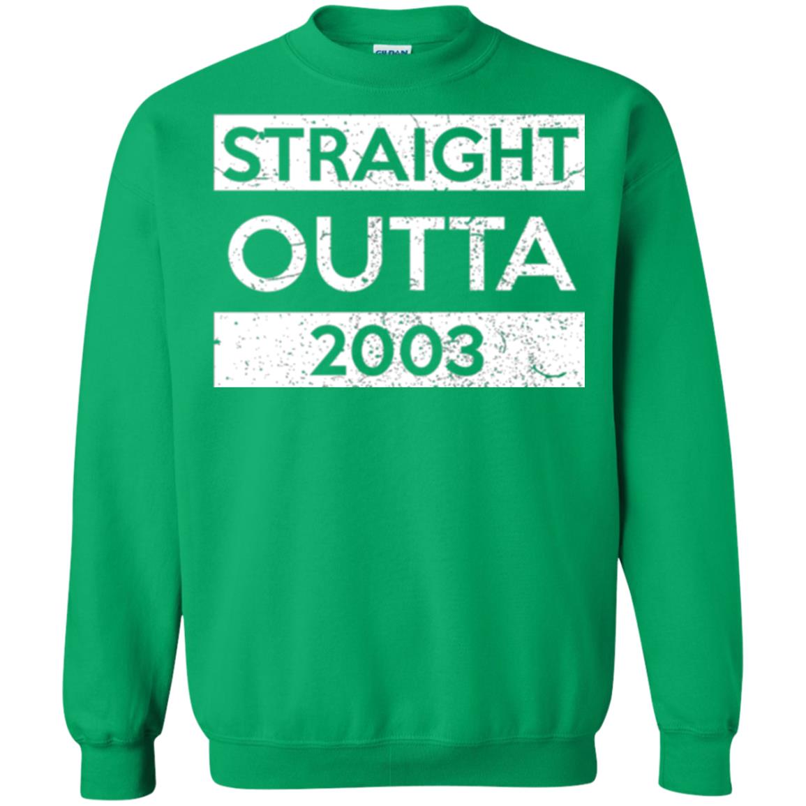 Brithday T-shirt Straight Outta 2003 Irish Green