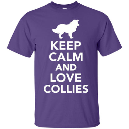 Keep Calm And Love Collies T-shirt Purple