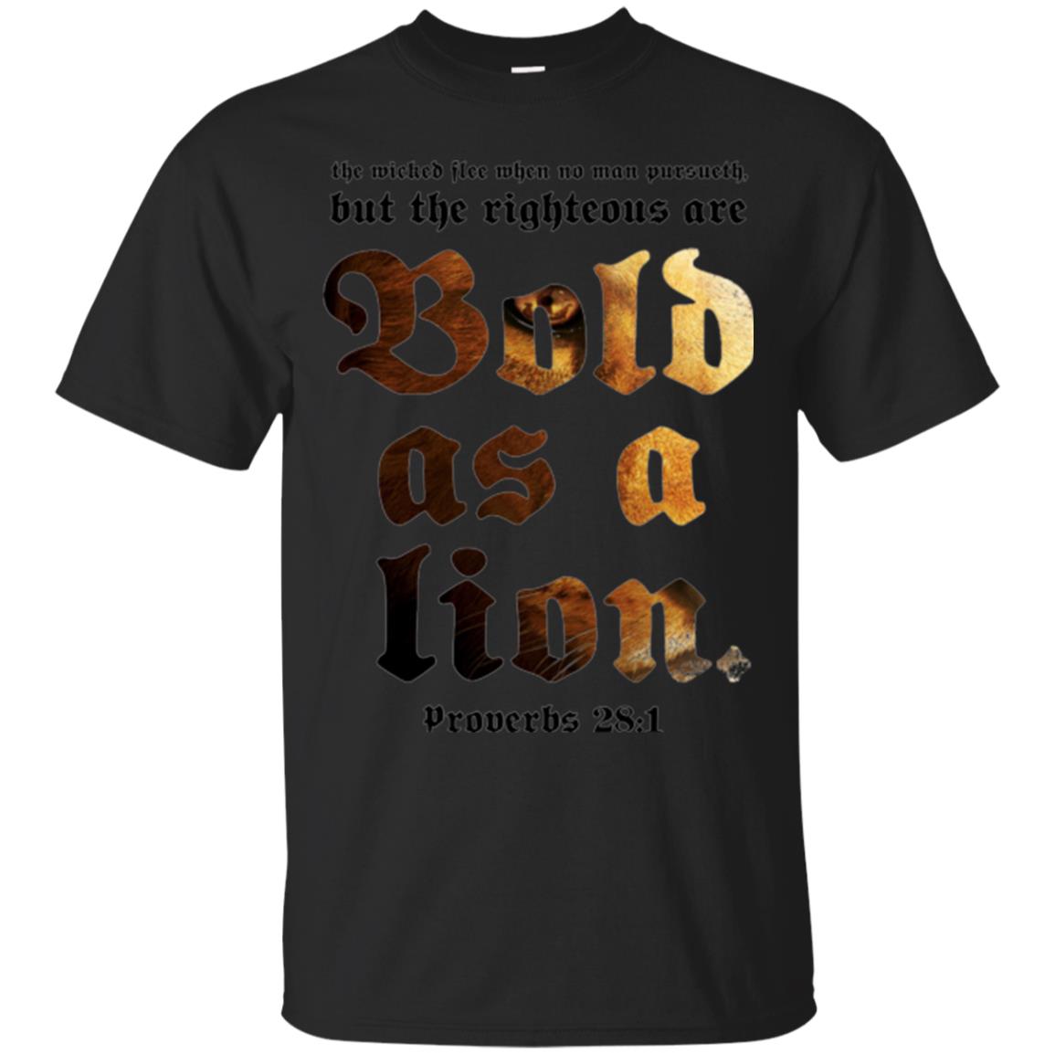 Christian T-shirt Bold As A Lion Black