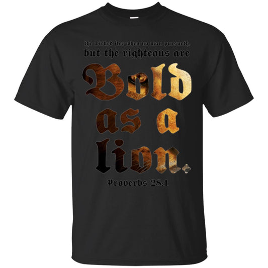Christian T-shirt Bold As A Lion Black
