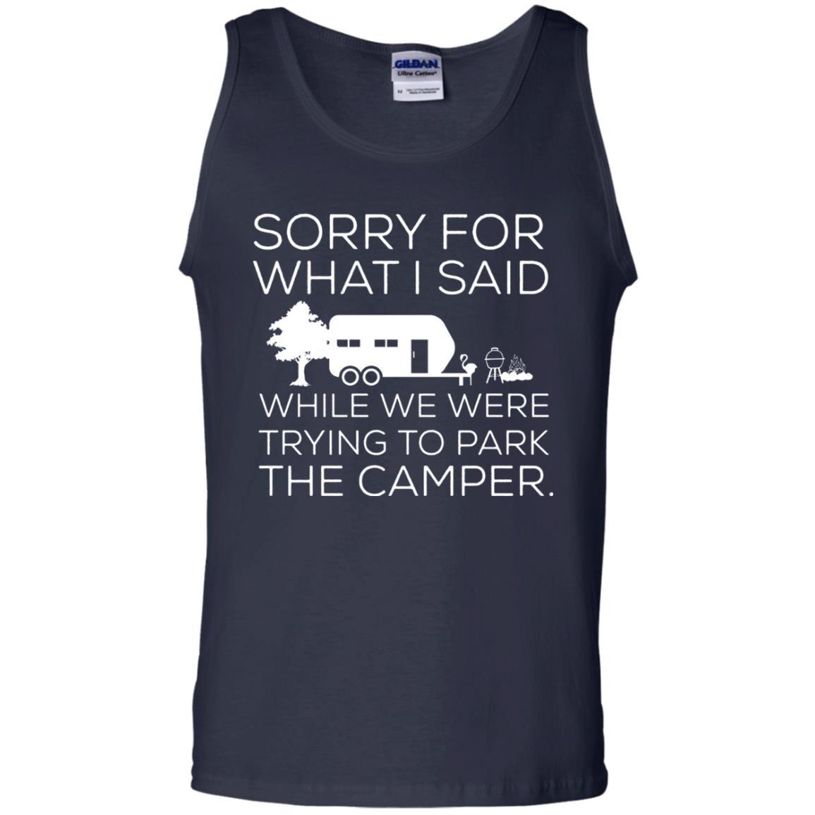 Camping T-shirt We Were Trying To Park The Camper Navy