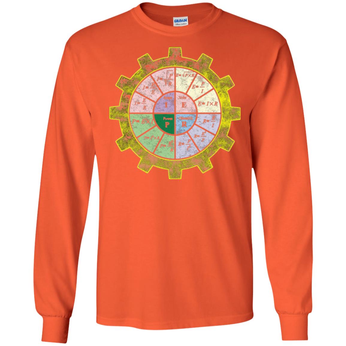 Ohms Law Shirt-ohms Law Diagram Electrical Engineer T-shirt Orange