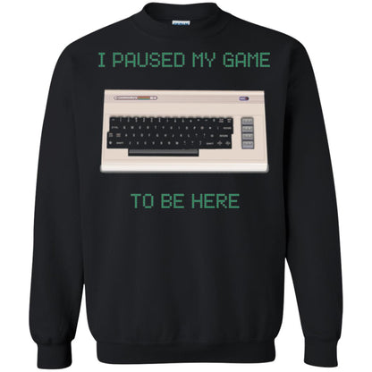 Retro Gamer T-shirt I Paused My Game To Be Here Black