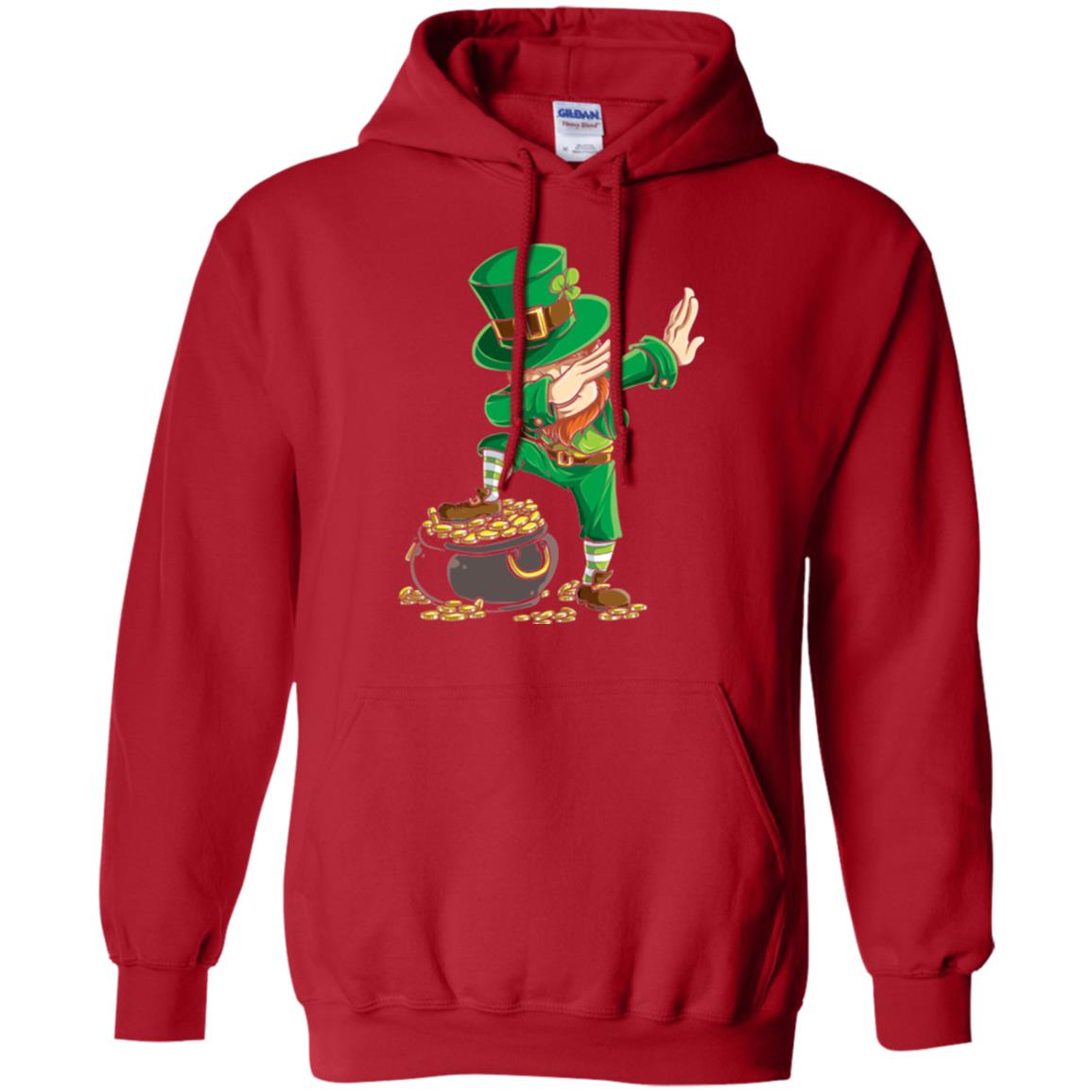 Dabbing Leprechaun Saint Patrick's Day T-shirt Red