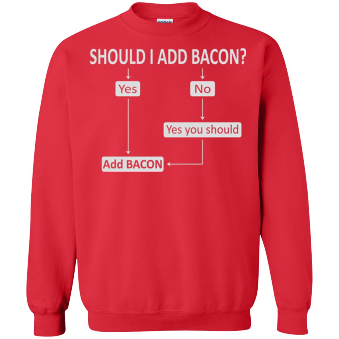 Bacon Lovers T-shirt Shoud I Add Bacon Red