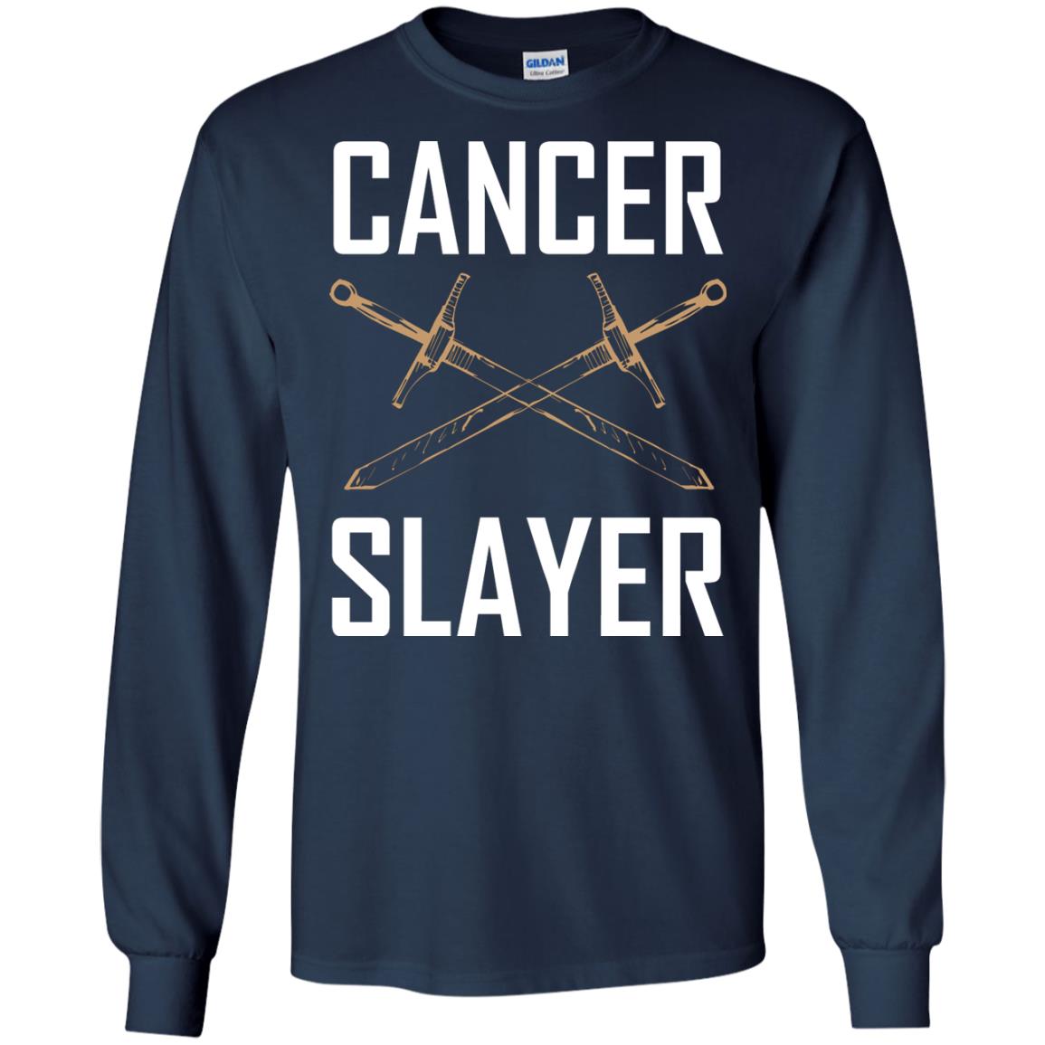 Cancer Slayer Cancer Survivor Shirt Navy