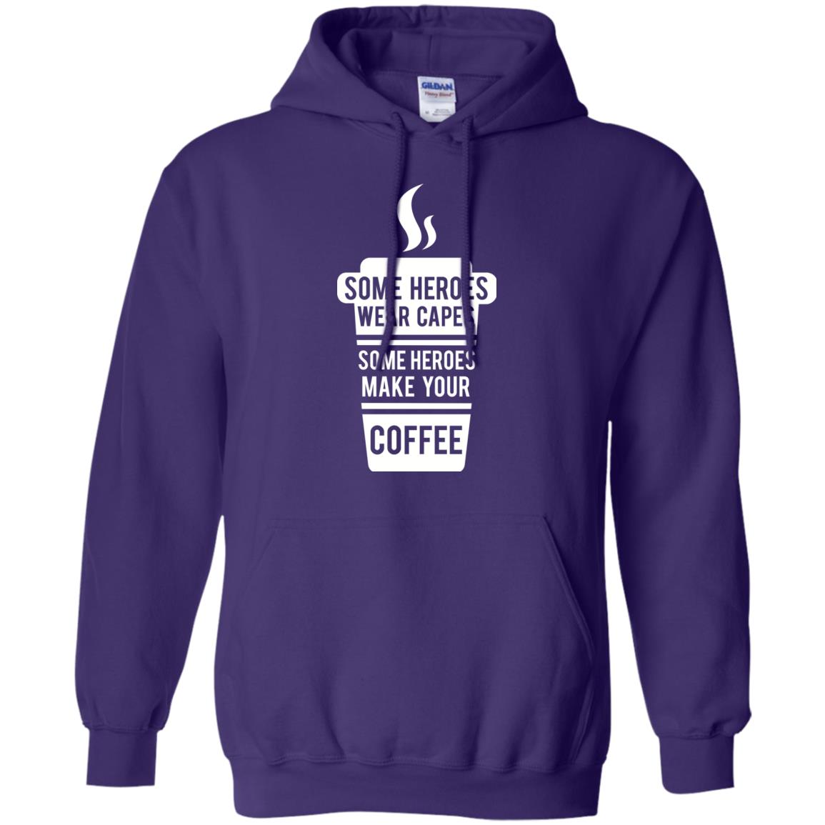 Coffee Lover T-shirt Some Heroes Wear Capes Some Heroes Make Your Coffee Purple