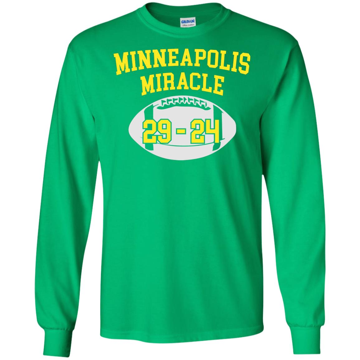Football Lover T-shirt Minneapolis Miracle Irish Green