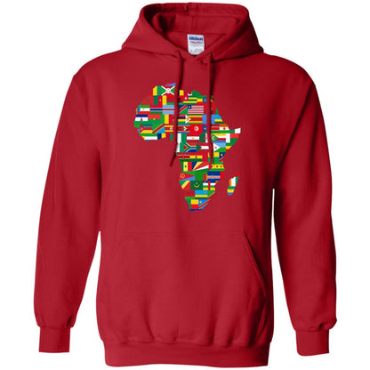 Proud African Country Flags Continent Love Proud African American T-shirt Red