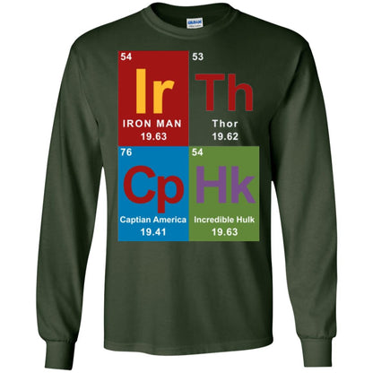 Marvel Avengers Periodic Table Elements T-shirt Forest Green