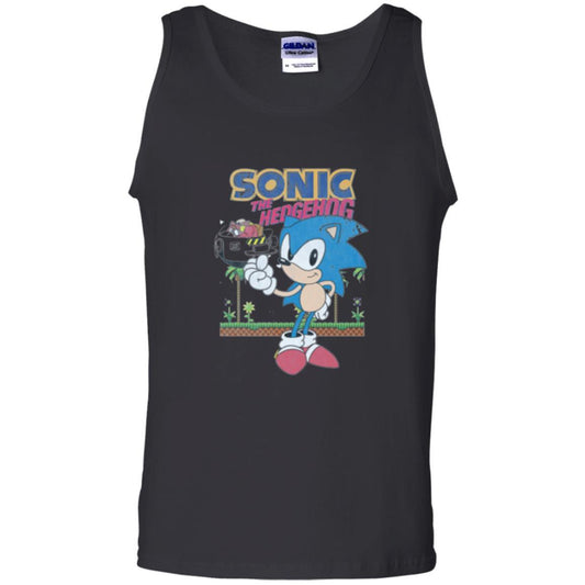 Gamer T-shirt Sega Sonic The Hedgehog Battles Dr. Eggman Robotnik Black