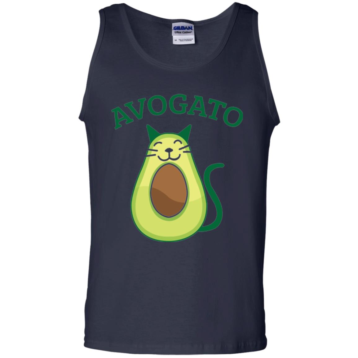 Avogato Avocado Cat Kitty Funny Meow T-shirt Navy