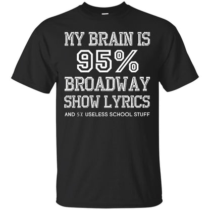 My Brain Is 95_ Broadway Show Lyrics Acting Lover T-shirt Black