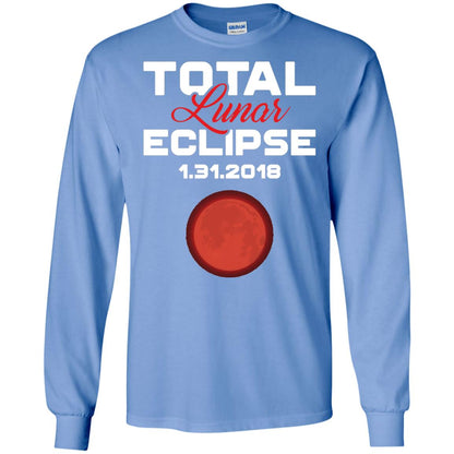 Eclipse January 31st 2018 Total Lunar Eclipse T-shirt Blood Moon Carolina Blue