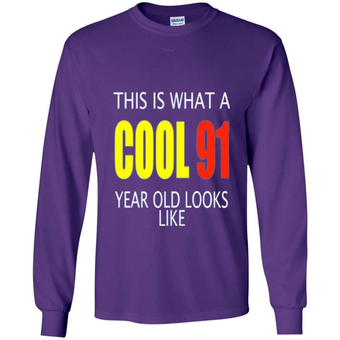 Cool 91 Years Old Birthday Gifts This Is What A Cool 91 Purple