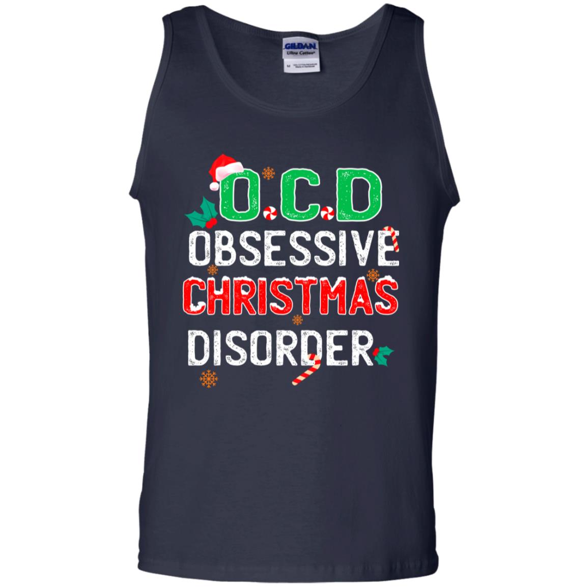 O.c.d Obsessive Christmas Disorder X-mas Gift Shirt Navy