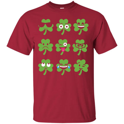 Emoji Shamrock St. Patrick_s Day T-shirt Cardinal