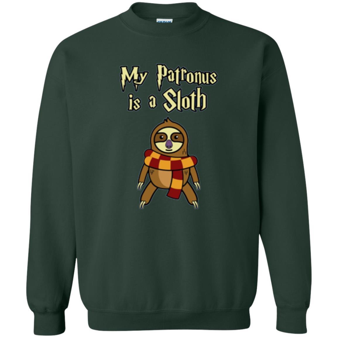 Christmas T-shirt My Patronus Is A Sloth T-shirt Forest Green