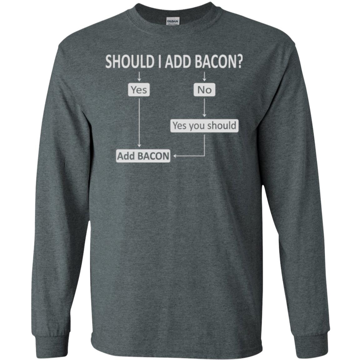 Bacon Lovers T-shirt Shoud I Add Bacon Dark Heather