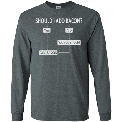 Bacon Lovers T-shirt Shoud I Add Bacon Dark Heather