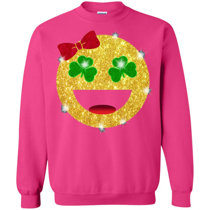 Happy Gold Blink Emoji Saint Patrick's Day T-shirt Heliconia