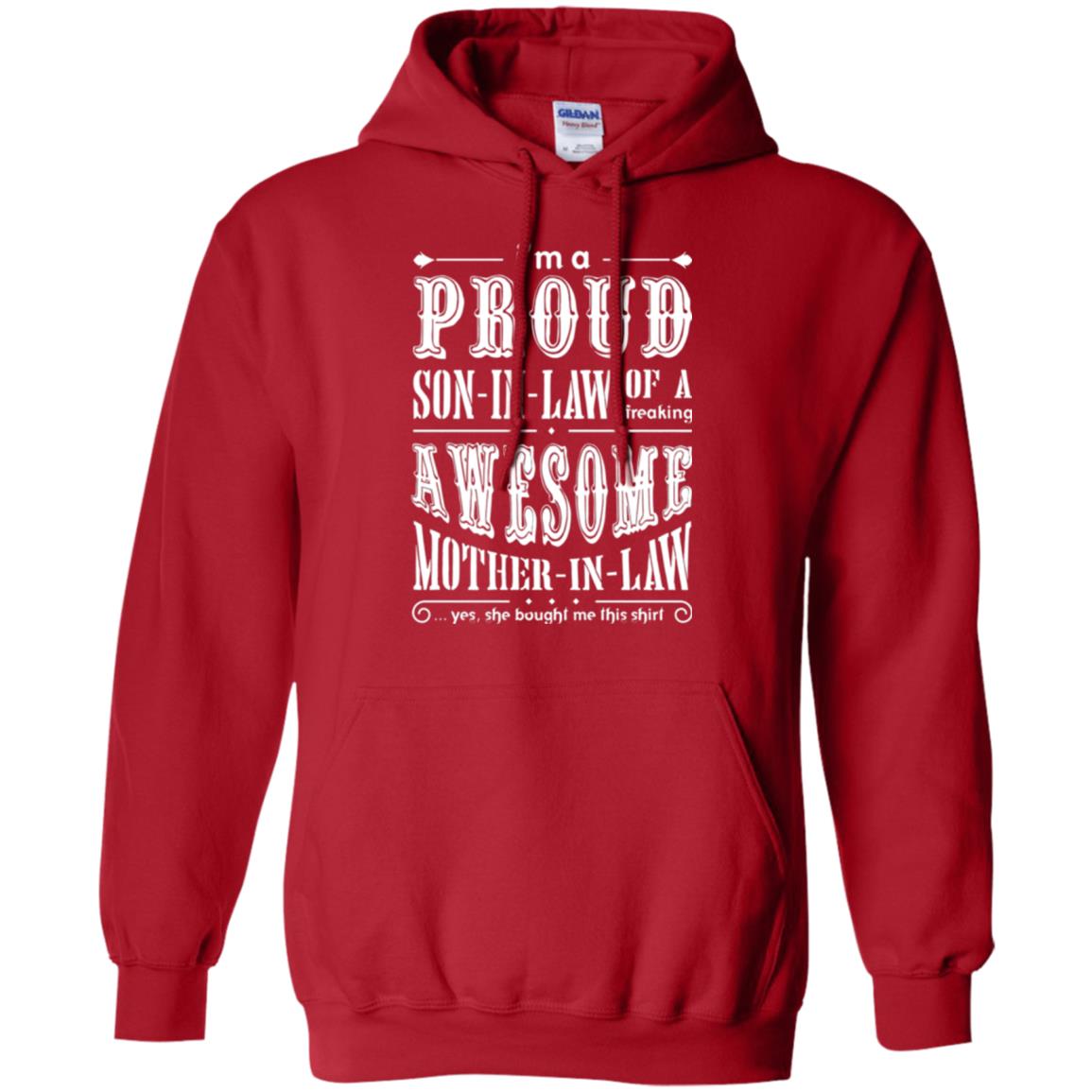 Son In Law T-shirt Of A Freaking Awesome Mother In Law Red