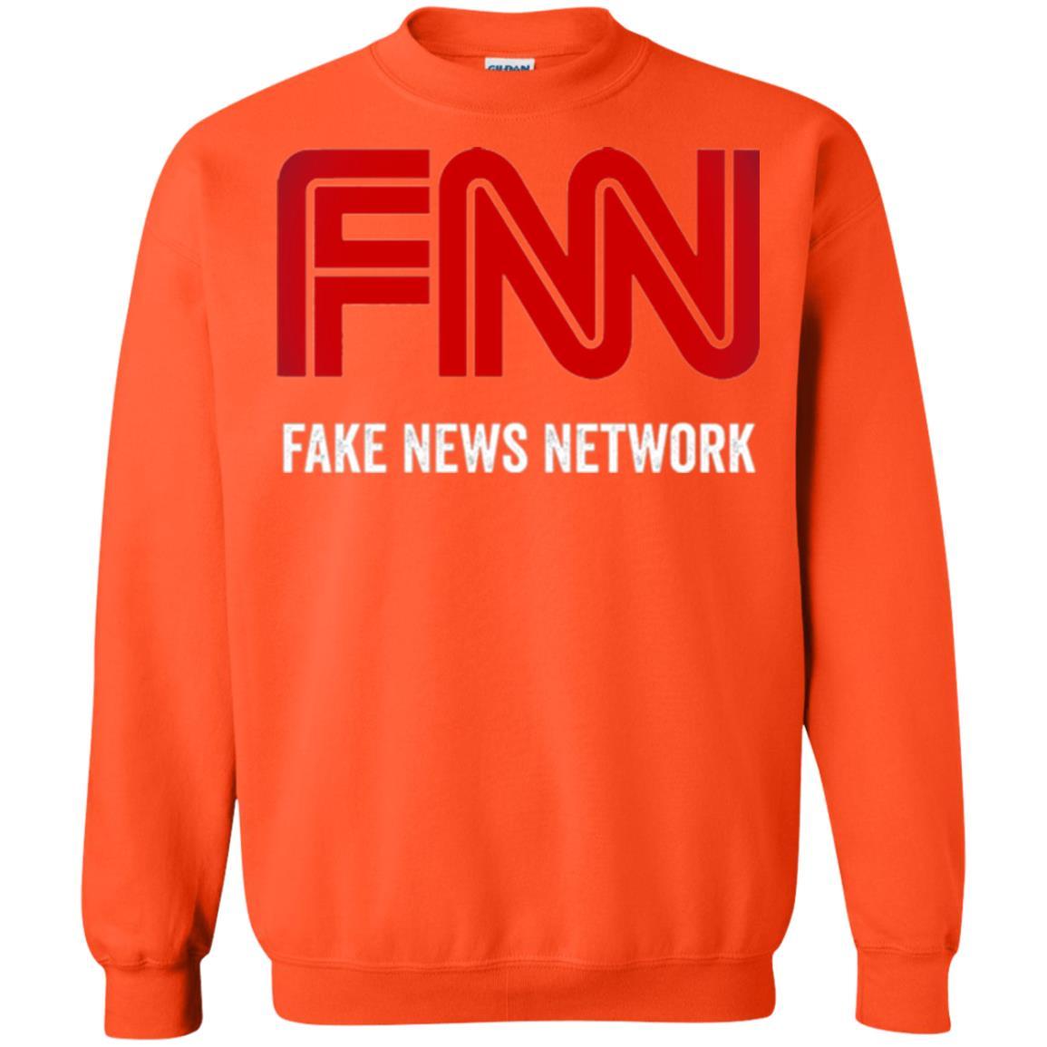 Anti Trump T-shirt Fnn The Fake News Network Orange