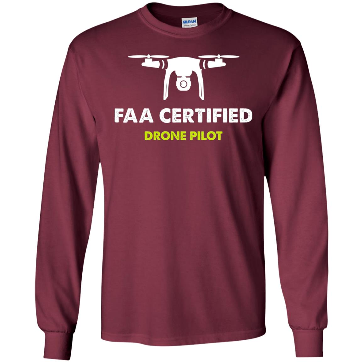 Faa Certified Drone Pilot T-shirt Maroon