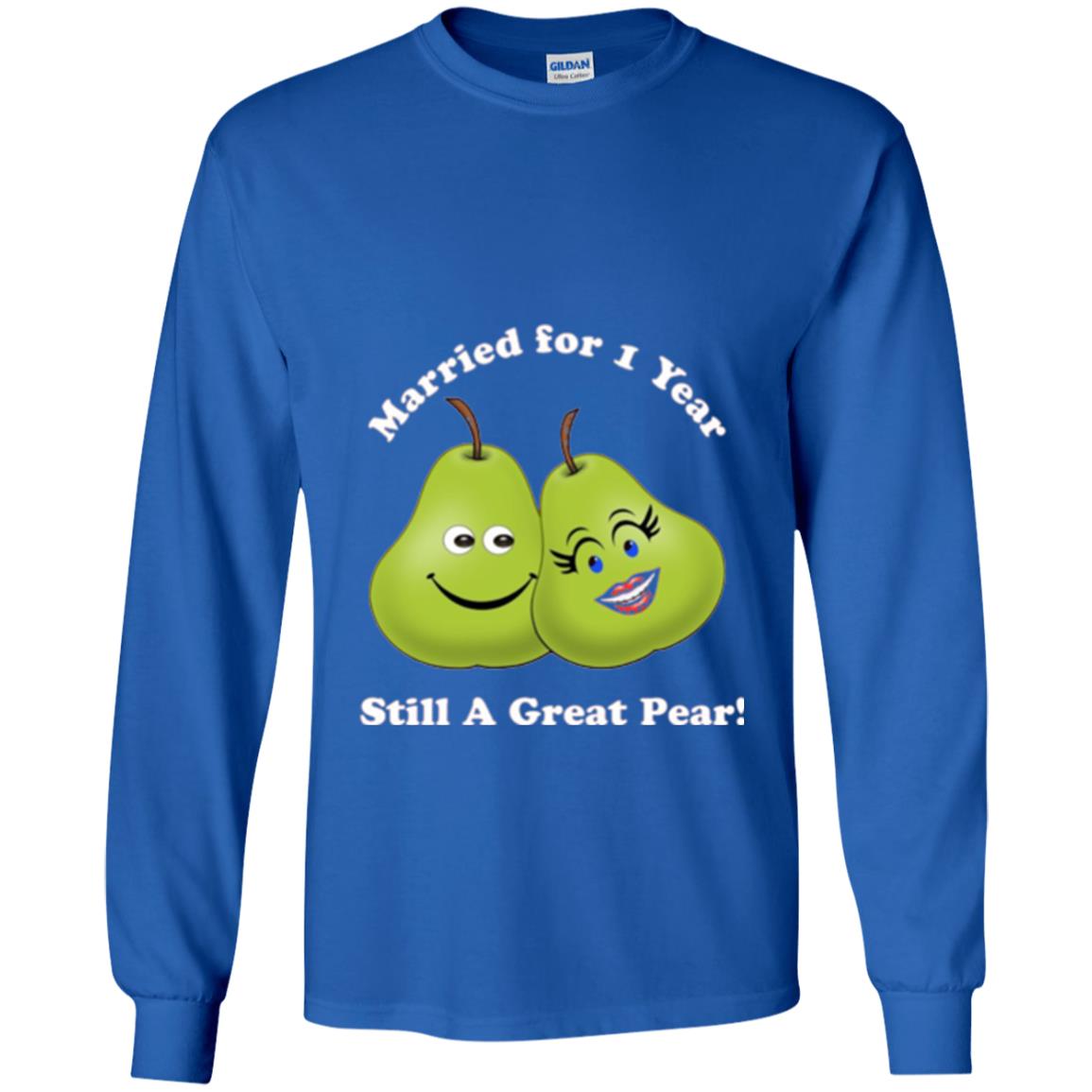 Married For 1 Year Still A Great Pear 1st Anniversary T-shirt Royal