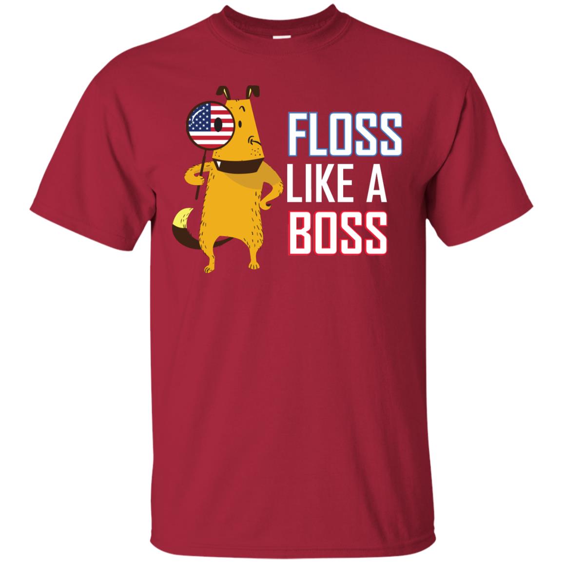 Floss Like A Boss Dog Shirt Cardinal