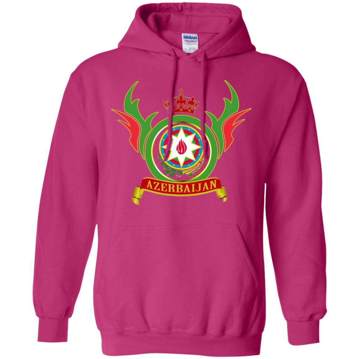 Azerbaijan Arms Coat Flag T-shirt Heliconia