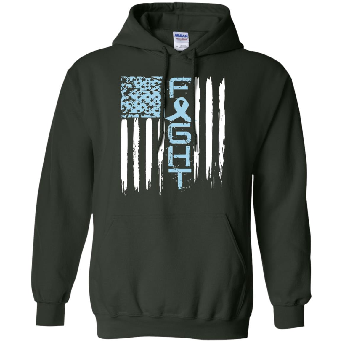 Fight Hope Prostate Cancer Awareness Cancer T-shirt Forest Green