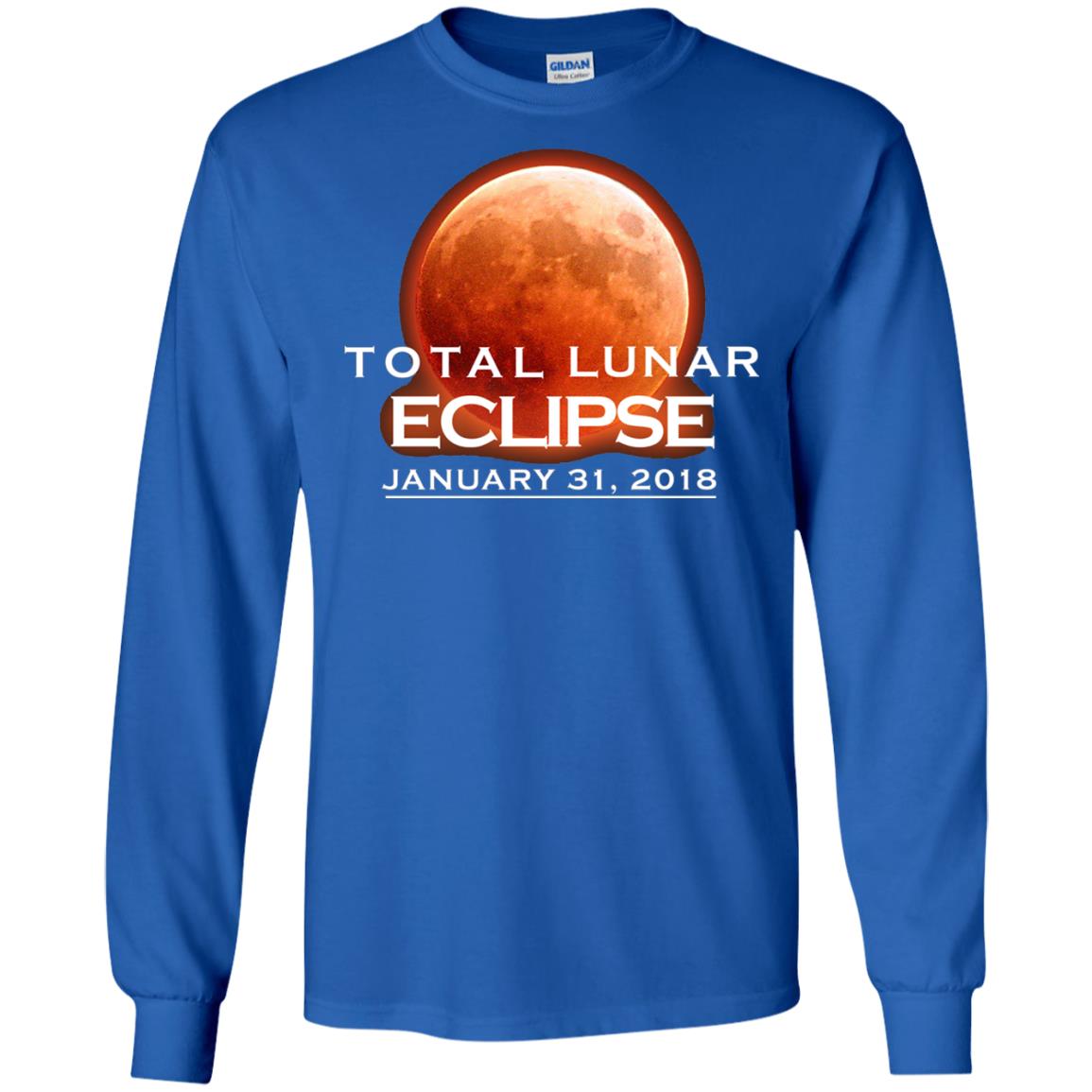 Lunar Eclipse T-shirt January 31, 2018 Graphic T-shirt Royal