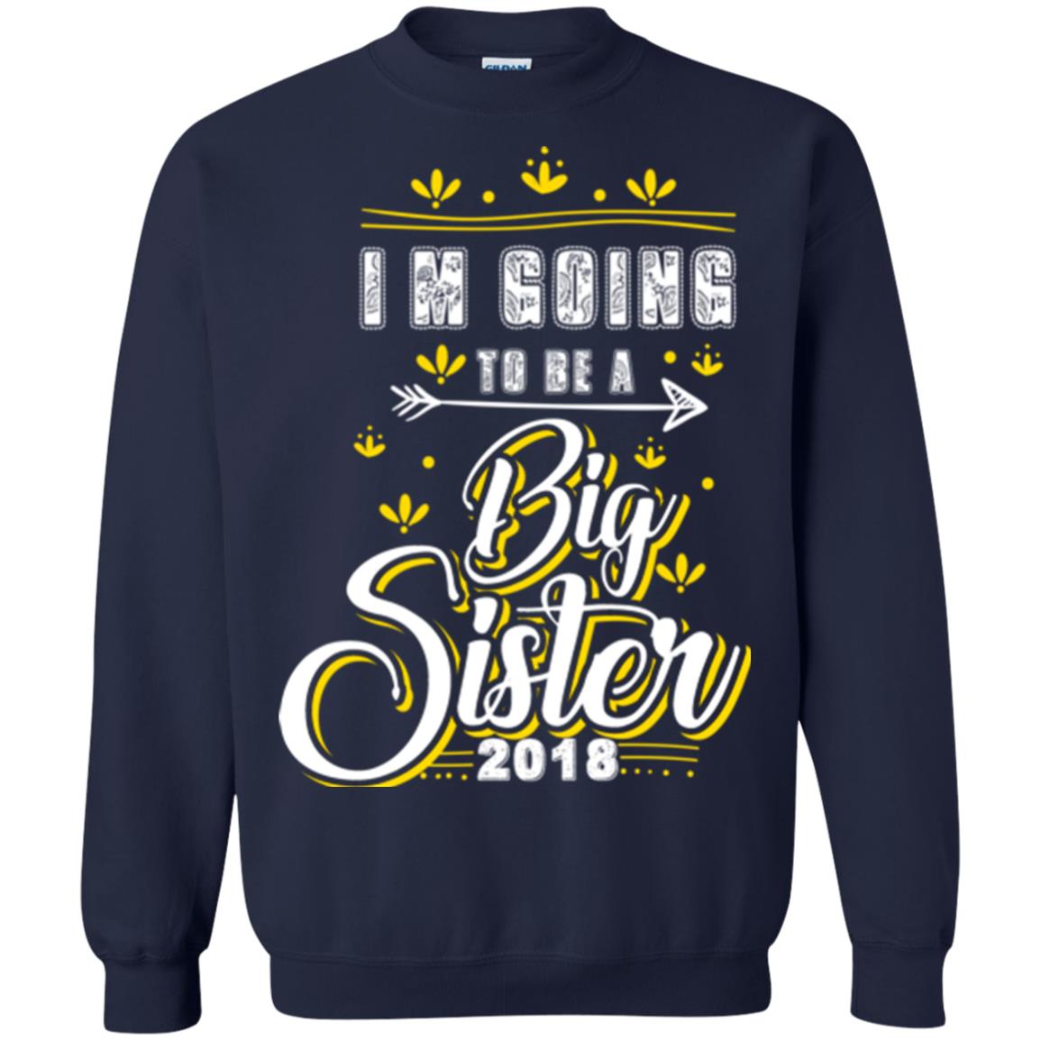 Family T-shirt I'm Going To Be A Big Sister 2018 Navy