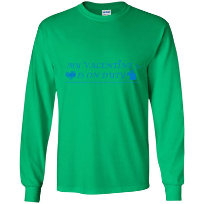 My Valentine Is On Duty Military's Girlfriend Shirt Irish Green