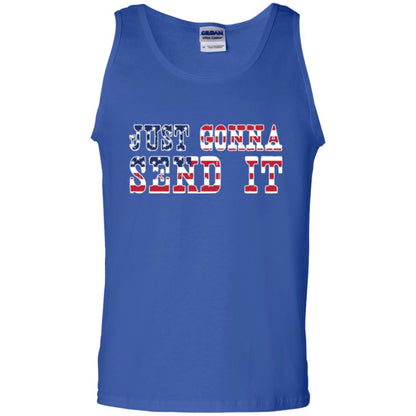 Patriotic Red White Blue T-shirt Just Gonna Send It Royal