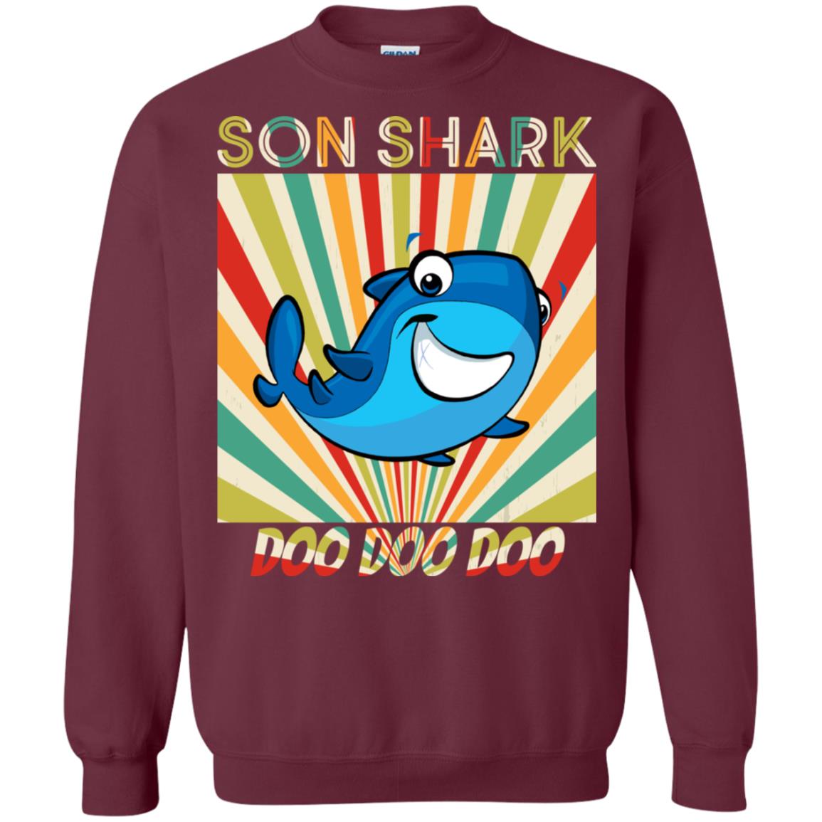 Son Shark Doo Doo Doo Family Shark Gift Shirt Maroon