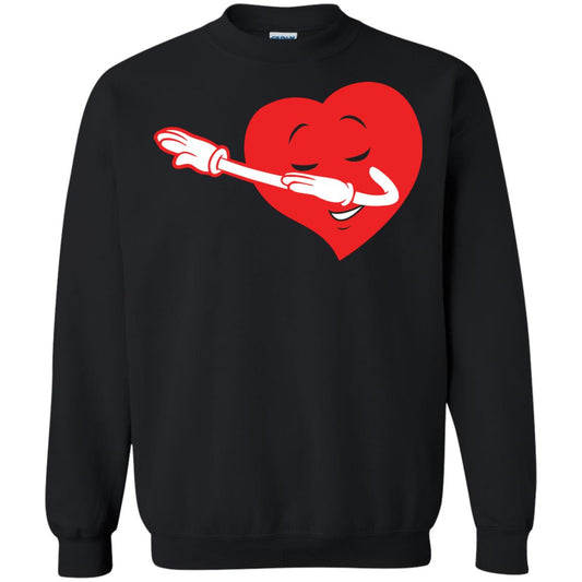 Valentine_s Day T-shirt Dabbing Heart Black