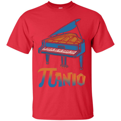 Pi Day T-shirt Funny Piano Lover Red