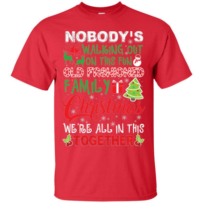 Christmas T-shirt We're All In This Together Red